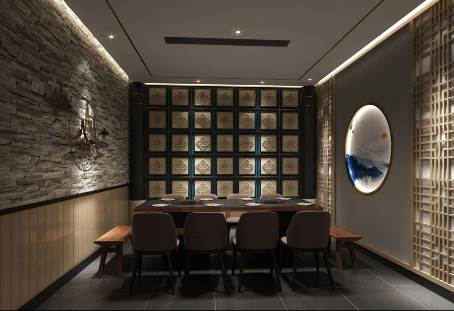 火锅店装修效果图3