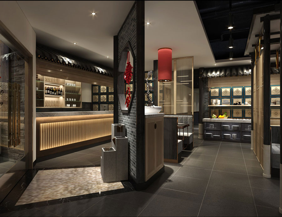 火锅店装修效果图4