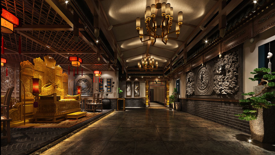 火锅店装修效果图4