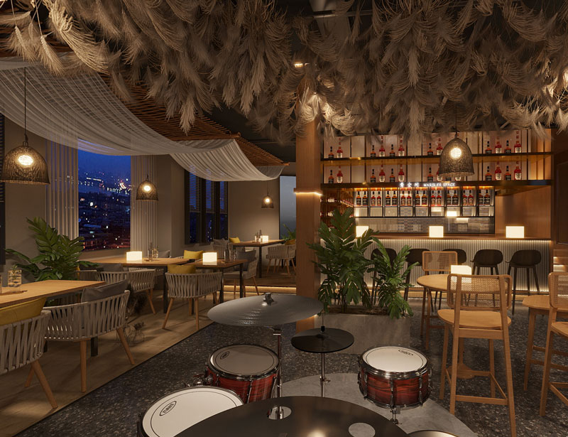 音乐主题餐厅装修效果图