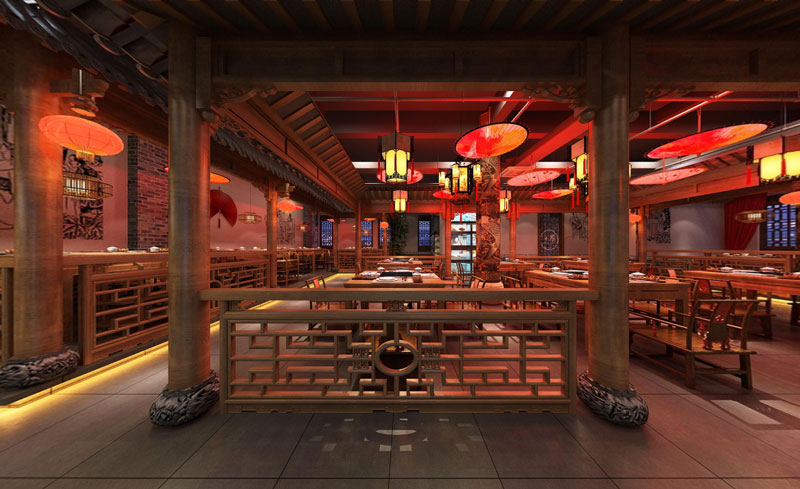 中式火锅店装修效果图