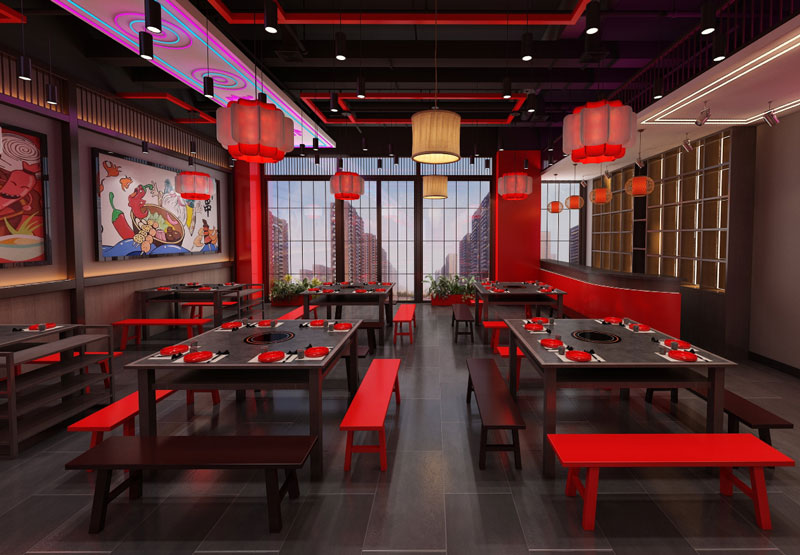 火锅店装修效果图1