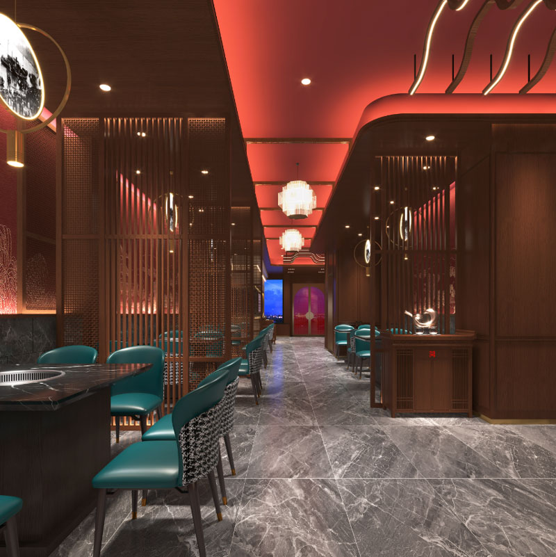 火锅店大厅设计图